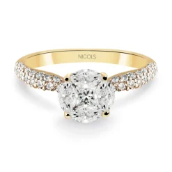 Anillo Solitario Gardenia 1.10 Oro Amarillo
