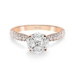Anillo Solitario Gardenia 1.10 Oro Rosa