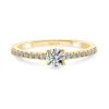 Anillo Solitario Oro Amarillo Brillante Dafne Petit 0.20