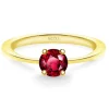 Anillo Solitario Rubi Isabella 0.50Ct Oro Amarillo