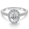 Anillo Solitario Talla Oval Seline Diamante 0.70 Ct Oro Blanco