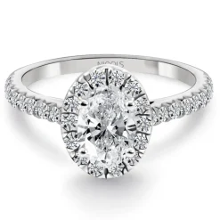 Anillo Solitario Talla Oval Seline Diamante 0.70 Ct Oro Blanco