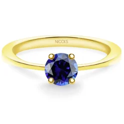 Anillo Solitario Zafiro Isabella 0.50Ct Oro Amarillo