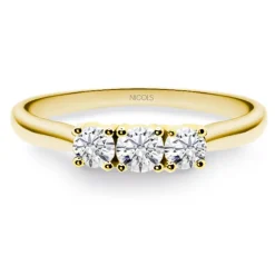 Anillo Trilogy Diamante 0.65 Oro Amarillo