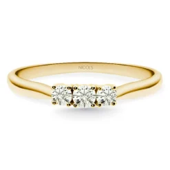 Anillo Trilogy Diamantes 0.41 Ct Oro Rosa