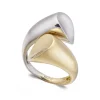 Anillo Tu Y Yo Maxi Oro Amarillo Y Blanco