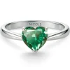 Anillo Turmalina Verde Corazón Color Heart 0.90Ct