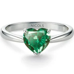 Anillo Turmalina Verde Corazón Color Heart 0.90Ct