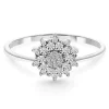 Anillo Vintage Oro Y Diamantes Snow Flower