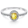 Anillo Zafiro Amarillo Dalia Sunset 0.55