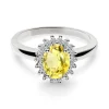 Anillo Zafiro Amarillo Dalia 0.90