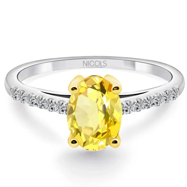 Anillo Zafiro Amarillo Lola 1.30Ct