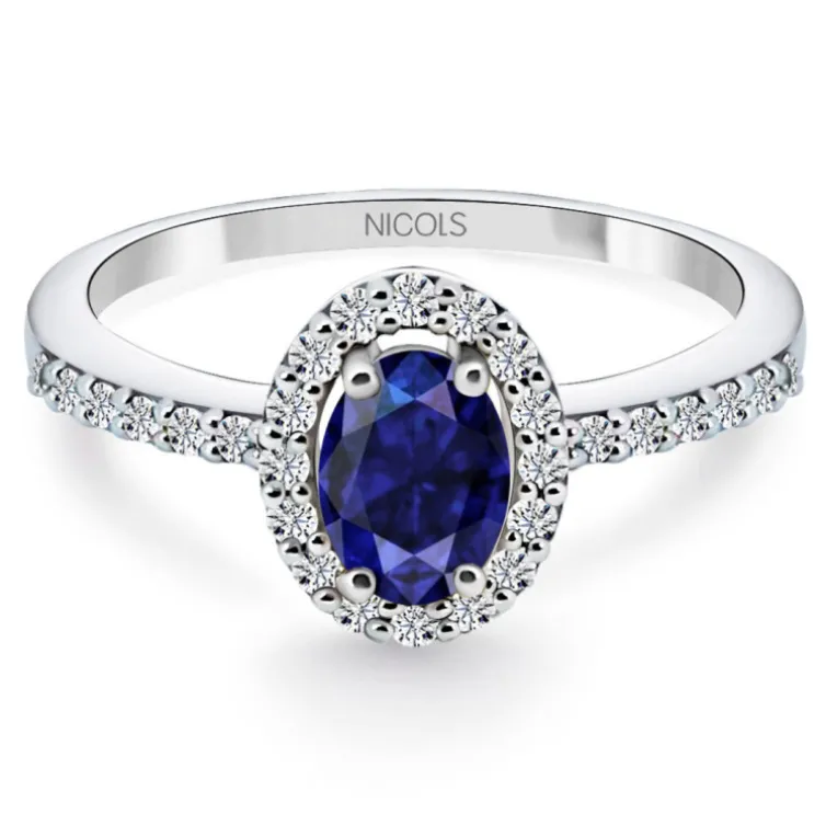 Anillo Zafiro Azul Dalia Sunset 0.60