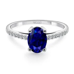 Anillo Zafiro Azul Lola 1.30Ct