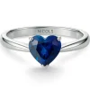 Anillo Zafiro Corazón Sangre Azul 0.90Ct
