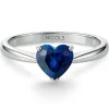 Anillo Zafiro Corazón Sangre Azul 0.50Ct