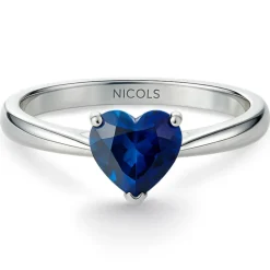 Anillo Zafiro Corazón Sangre Azul 0.50Ct