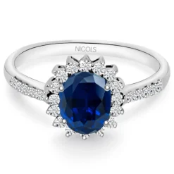 Anillo Zafiro Orla Dalia 0.95