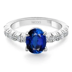 Anillo Zafiro oval Lola 1.20 Quilates