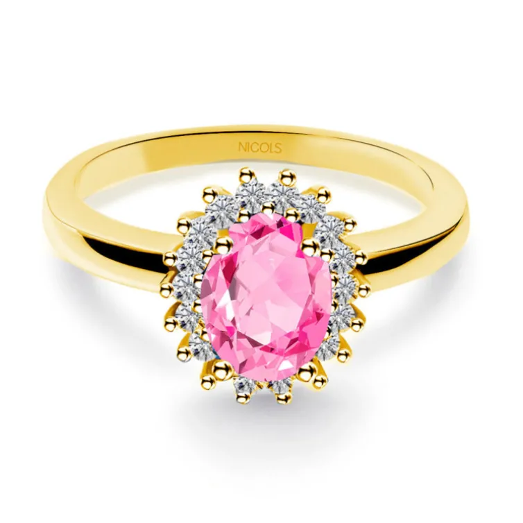Anillo Zafiro Rosa Dalia 0.90