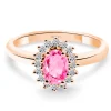 Anillo Zafiro Rosa Dalia 0.90 Oro rosa