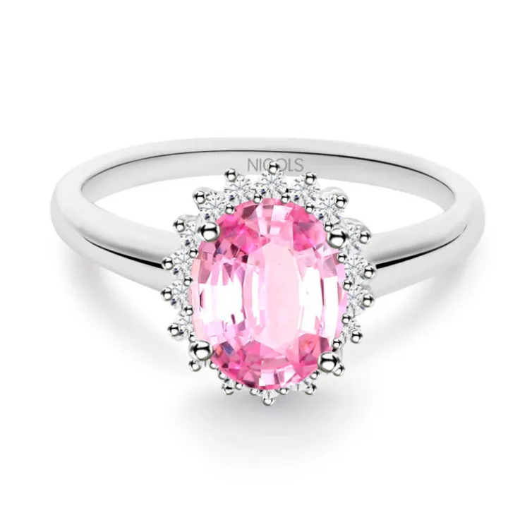 Anillo Zafiro Rosa Orla Dalia 1.90