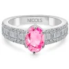 Anillo zafiro rosa y Diamantes Lola 1.00