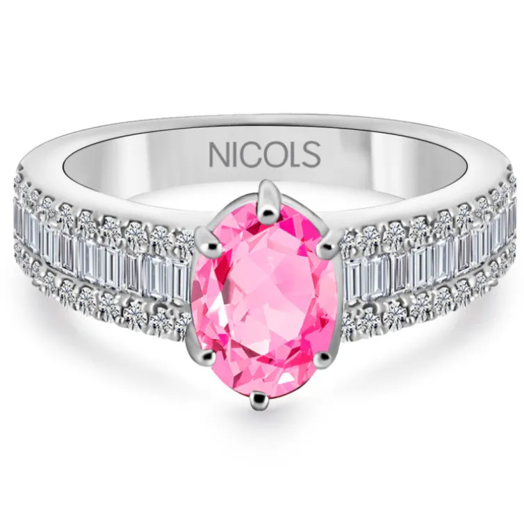 Anillo zafiro rosa y Diamantes Lola 1.00