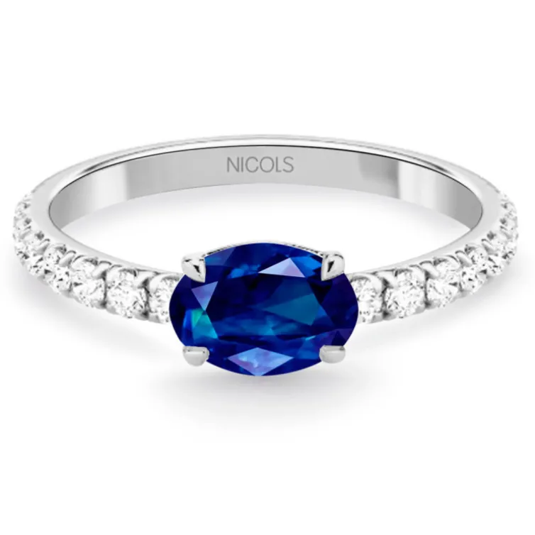 Anillo Zafiro y Diamantes Lolita 0.45