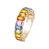 Anillo Zafiros Colores Oro Rosa Rainbow