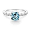 Anillo Zircón Y Diamantes Aniversario Dafne