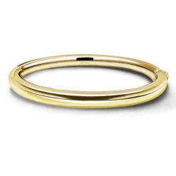 Brazalete de Oro Amarillo 18K Tubo Media Caña 6mm