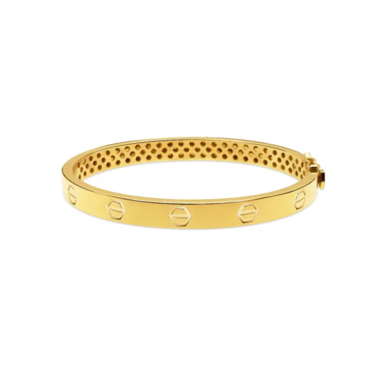 Brazalete de Oro Tornillos Armonía 6mm
