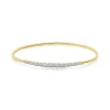 Brazalete Tubo Redondo Oro Amarillo Eloise 17 Diamantes
