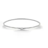 Brazalete Tubo Redondo Oro Blanco Eloise 1 Diamante