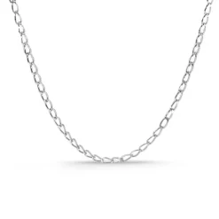 Cadena 45cm Bilbao Oro Blanco 18K 1.6mm