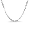 Cadena 60cm Oro blanco Forzada 18k Oval Lapidada 2.8mm