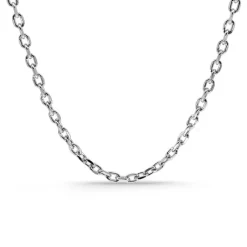 Cadena 70cm Oro Forzada 18k Oval Lapidada 2.8mm