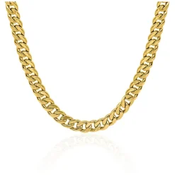 Cadena Cubana 60cm Oro Amarillo Maciza 18K