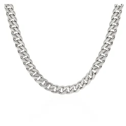 Cadena Cubana 60cm Plata de Ley Maciza 925