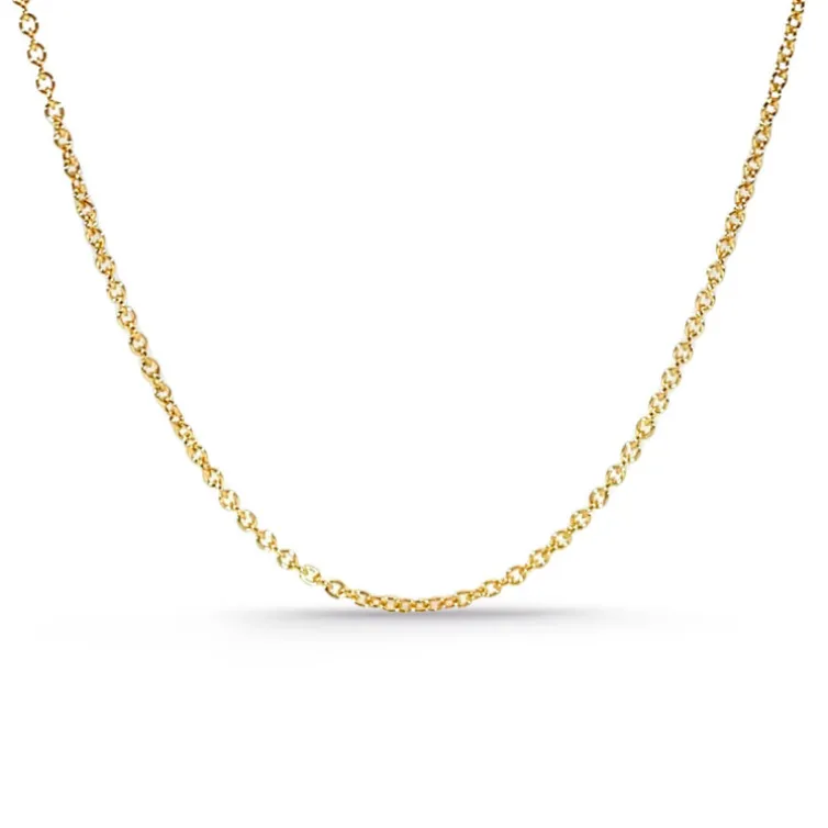 Cadena forzada 1.3mm oro 18K 40cm