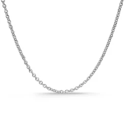 Cadena Oro Blanco Forzada 1.7mm 18K 45cm