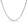 Cadena Oro Blanco 18k 60cm Forzada Oval Lapidada 2.1mm