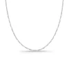 Cadena Oro blanco 18k Figaro 1x3 60cm 1.3mm
