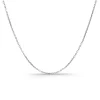 Cadena Oro Blanco 0.9mm Forzada Oval Lapidada Oro 18K 45cm