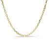 Cadena Oro 18k 60cm Forzada Oval Lapidada 2.1mm