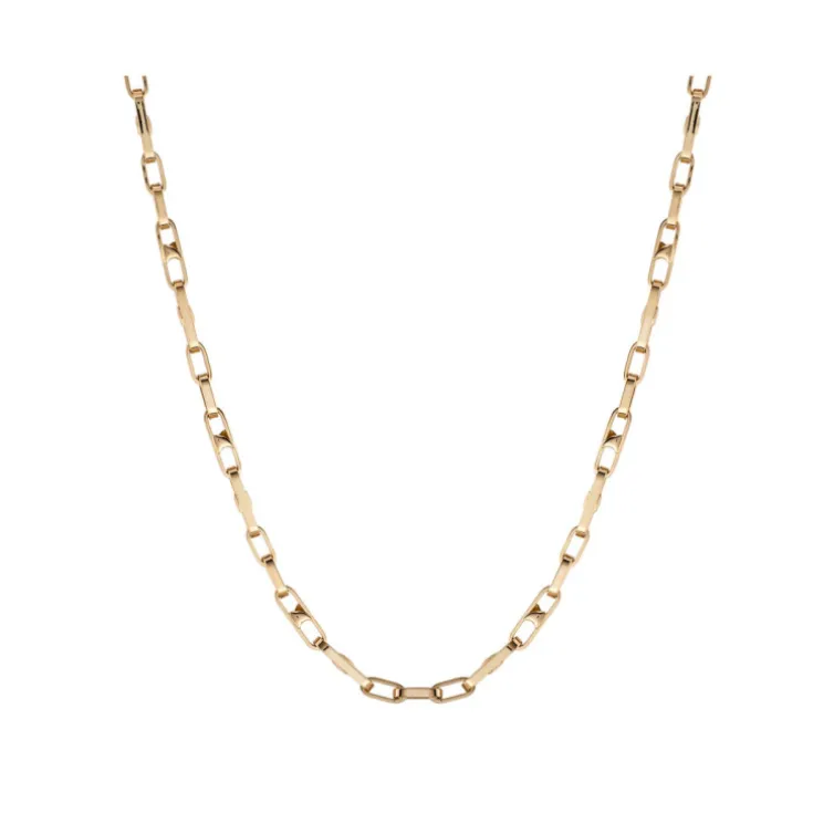 Cadena Oro 18K Eslabon Barra 50Cm