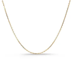 Cadena Oro 0.9mm Forzada Oval Lapidada Oro 18K 40cm