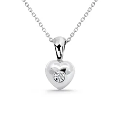 Colgante Diamante Corazón 0.08Ct