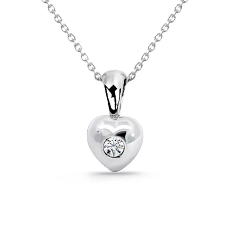 Colgante Diamante Corazón 0.08Ct